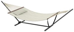 Outsunny Amaca autoportante, amaca con supporto in acciaio, cuscino, barre distanziatrici, 368 x 140 x 110 cm, crema | Aosom Italy
