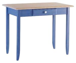 Scrivania 1 cassetto legno laccato blu 99x61x80 (2222)