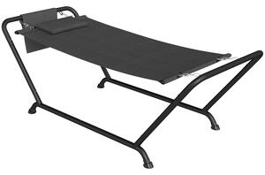 Outsunny Amaca con Struttura 237 x 90 cm Amaca a barra con Tasca Laterale, Poggiatesta Telaio in Metallo fino a 150 kg | Aosom Italy