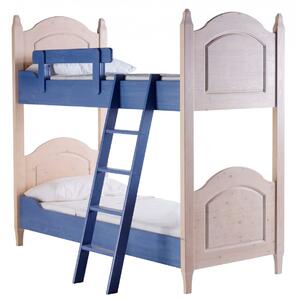 Letto a castello legno abete shabby azzurro e miele 93x205x186 (2232)