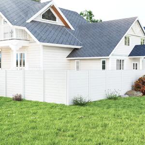 Costway Schermo per la privacy da esterno recinzione decorativa, Pannello privacy per condizionatore d'aria per patio e giardino Bianco