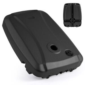 Costway Base per ombrellone da giardino riempibile con acqua o sabbia, Supporto quadrato con ruote per esterno balcone spiaggia Nero
