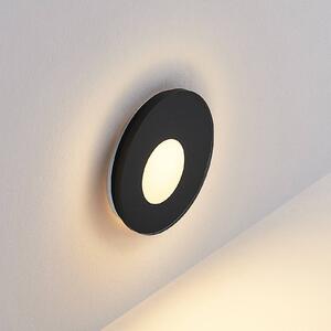 Molto Luce Lampada a incasso a LED Wall 68R Vetro RD, nero, alluminio, CCT