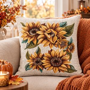 Federa cuscino gobelin Girasole Chenille IT120