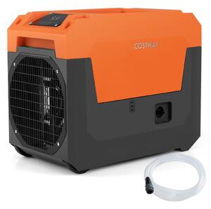 Costway Deumidificatore commerciale 60 L/ giorno display LED timer 24h, Deumidificatore professionale adatto fino a 167 ㎡ Arancione