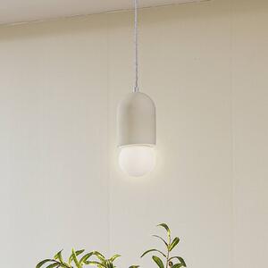 Lampada a sospensione Lindby Nielson, Ø 11 cm, beige, gesso