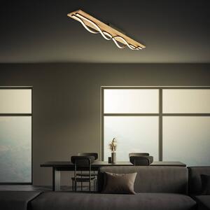 Briloner Plafoniera a LED Vinka, 98x11 cm, a 2 luci, color legno