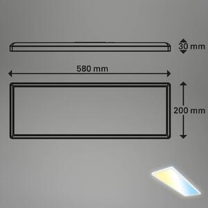 Briloner Smart LED plafoniera Tava, 58x20 cm, CCT, dimmerabile