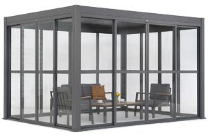 Pergola autoportante Lagos 3x4 con porta a quattro lati Garden Point antracite