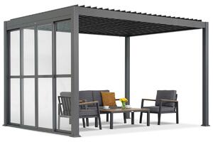 Pergola autoportante Lagos 3x3 con porta su due lati Garden Point antracite