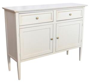 Madia credenza 2 porte 2 cassetti legno shabby grigio anticato 110x35x83