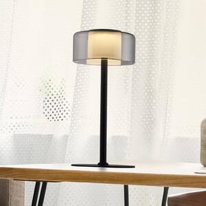 Paul Neuhaus Lampada LED da tavolo Rika, nero, altezza 33 cm, vetro