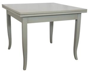 Tavolo quadrato allungabile legno shabby grigio anticato gamba sciabola 80x80 90x90 100x100