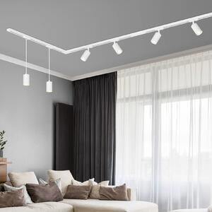 Briloner Sistema di binari HV Binario, bianco, a 4 luci più 2 luci, lunghezza 2,25 m