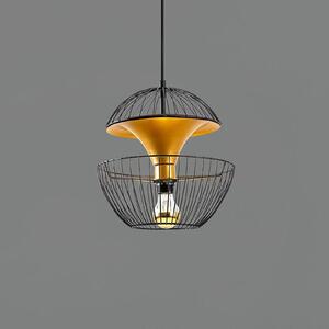 Opviq Lampada a sospensione Telmander 11440, nero/oro, metallo, Ø 30 cm