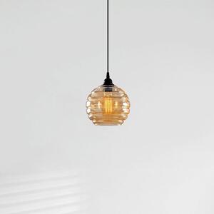 Opviq Lampada a sospensione Gold 010, oro-trasparente, vetro, Ø 20 cm