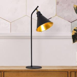 Opviq Lampada da tavolo Sivani MR-608, nero/oro, metallo, altezza 50 cm