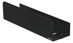 Mensola da bagno senza foratura nera in acciaio inox con aggancio Turbo-loc Lizan – Wenko