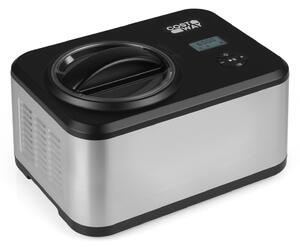 Costway Gelatiera con compressore con 4 modalità display led timer 24 ore e ciotola rimovibile, Gelatiera autorefrigerante in acciaio inox 1,5 L