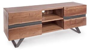 Porta tv industrial in legno 2 ante l.160 p.44 h.65