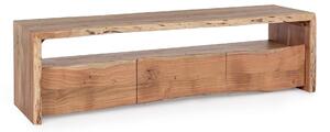 Porta tv contemporaneo in legno 3 cassetti l.160 p.45 h.46