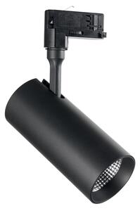 Proiettore Cilindrico Smile Alluminio Nero Led 20W 3000K Luce Calda Cri80 24°