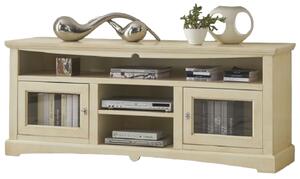 Mobile porta tv goccia 170*46*69h, legno, colore avorio