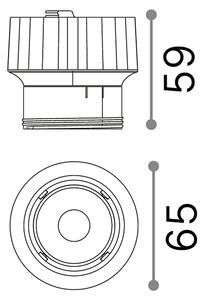 Faretto Incasso Dynamic Alluminio Nero Led 10W 3000K Luce Calda