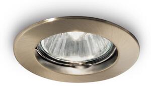 Faretto Da Incasso Moderno Jazz Metallo Ottone Brunito 1 Luce Gu10 Confezione da 3