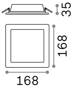 Faretto Da Incasso Moderno Groove Alluminio Bianco Led 10W 4000K D11,8Cm