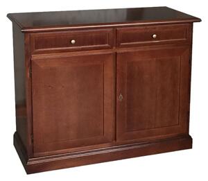 Madia credenza arte povera in legno 2 ante tinta noce 105x42x85 (384)