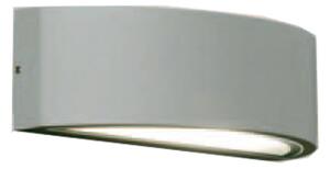 Applique Moderna Esterno Lente Alluminio Grigio Perla 1 Luce E27