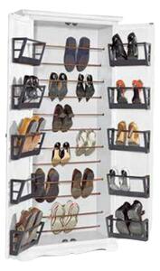 Armadio porta scarpe in legno bianco laccato cm 87x40x192h (1521)