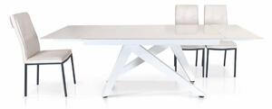 Tavolo big table piano vetro bianco misura l.160 p.90 h.76(aperto 240 cm) (949)