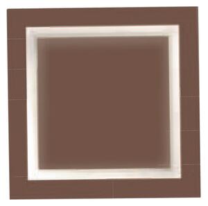 Plafoniera Contemporanea Square Metallo Ruggine Led 48W