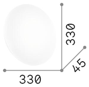 Plafoniera Moderna Clara Metallo Bianco Led 16W 4000K Luce Naturale