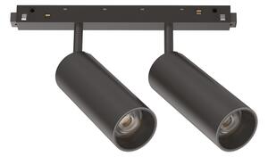 Proiettore Regolaile Dali Ego Alluminio Nero 2 Luci 24W 3000K Luce Calda