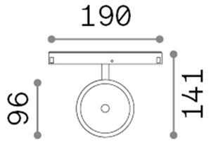 Proiettore Regolabile On-Off Ego Alluminio Nero 1 Luce 9W 3000K Luce Calda