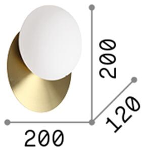 Applique Contemporanea Ninfea Metallo Bianco 1 Luce Gx53 9W 3000K Luce Calda