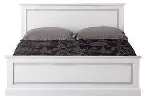 Letto matrimoniale shabby chic bianco legno massello 173x209x110
