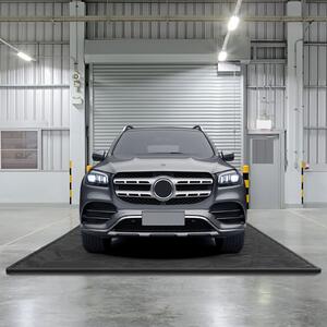 Costway Tappeto per garage per riparazione auto impermeabile con raschietto per pavimenti, Adatto per SUV di media grandezza Nero L