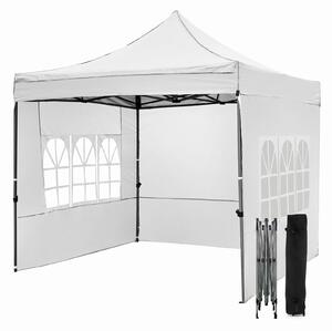 Costway Gazebo da esterno pieghevole 3 x 3 m con pareti rimovibili 4 sacchi di sabbia e borsa, Gazebo regolabile in altezza