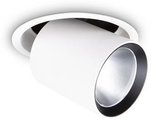 Faretto Tubolare Moderno Nova Alluminio Bianco 1 Luce 30W 3000K Luce Calda
