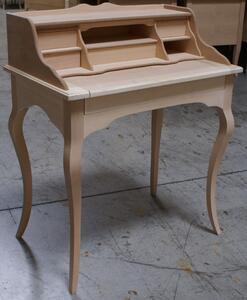 Scrivania 6 cassetti finitura legno grezza l.78 p.50 h.94