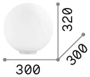 Lampada Da Scrivania-Ufficio Moderna Mapa Vetro Bianco 1 Luce E27 D20Cm