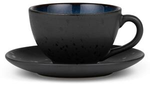 Tazzina per cappuccino nera/blu in ceramica 240 ml Gastro Dark Blue/Black – Bitz