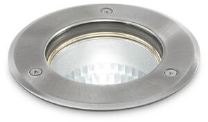 Faretto-Calpestabile Moderno Park Metallo Cromo 1 Luce Gu10