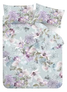 Set copripiumino e federa azzurro per letto singolo 135x200 cm Floral Serenity – RHS