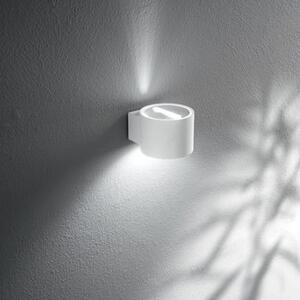 Applique Esterno Moderna Biemissione Monocle Alluminio Bianco 1 Luce G9