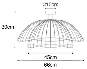 Lampada da soffitto intelligente nera 60 cm con WiFi G95 - Pua